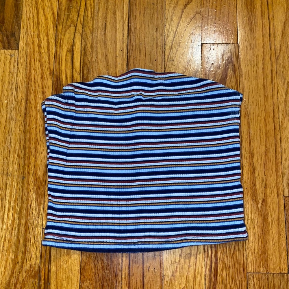 garage striped tube top